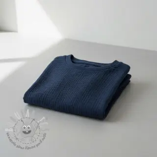 Mussola/Doppia garza navy