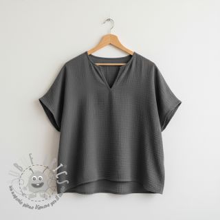 Mussola/Doppia garza dark grey