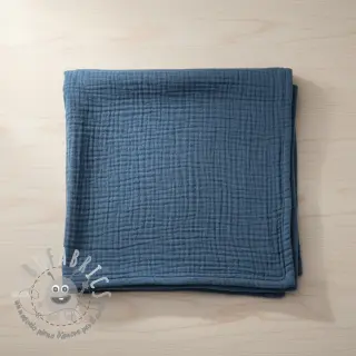 Mussola/Doppia garza indigo