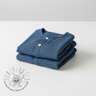 Mussola/Doppia garza indigo