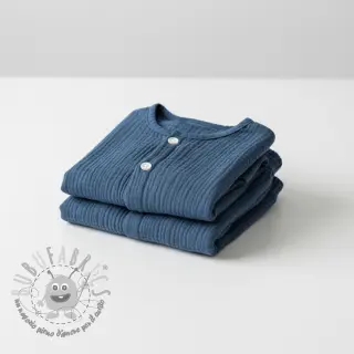 Mussola/Doppia garza indigo