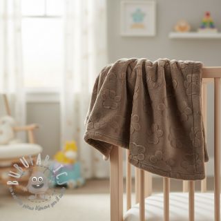Fleece Paw prints brown