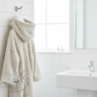 Fleece Paw prints ecru