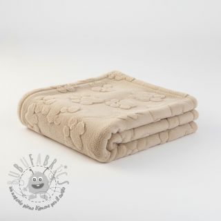 Fleece Paw prints beige