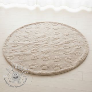 Fleece Paw prints beige