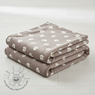 Wellness Fleece Dog paw beige