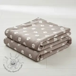 Wellness Fleece Dog paw beige