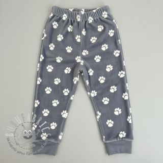 Wellness Fleece Dog paw light grey