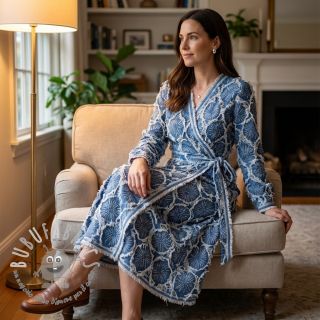 JEANS DENIM Ruffia Flowers design A