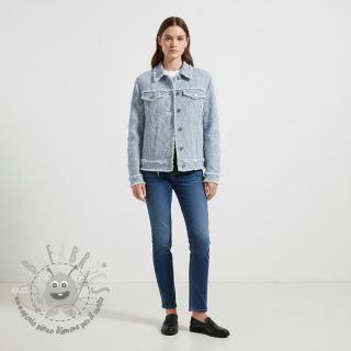 JEANS DENIM Ruffle stripes design A