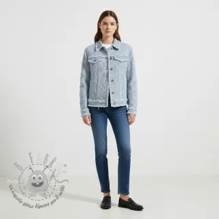 JEANS DENIM Ruffle stripes design A