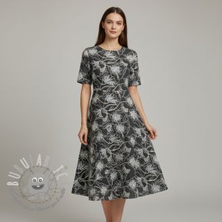 Tessuto di cotone JEANS EMBROIDERY Lisa design C