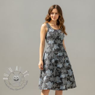 Tessuto di cotone JEANS EMBROIDERY Lisa design D