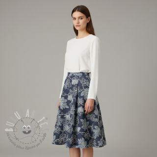 Tessuto di cotone JEANS EMBROIDERY Lisa design B