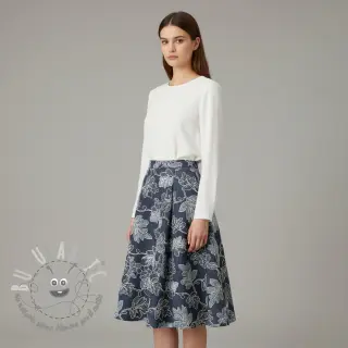 Tessuto di cotone JEANS EMBROIDERY Lisa design B