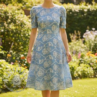 Tessuto di cotone JEANS Embroidery Buttercup