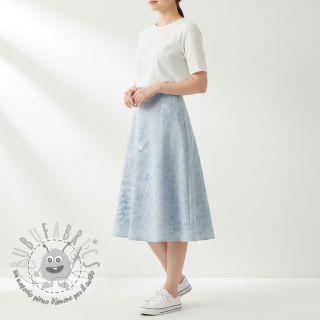 JEANS 9,5 OZ Embossed Flowers light blue