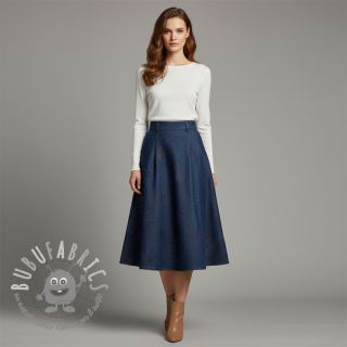 Tessuto di cotone JEANS FOIL Flowers