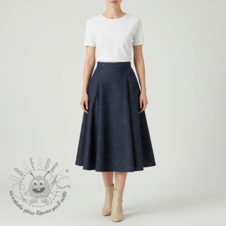 Tessuto di cotone JEANS Glitter small dots