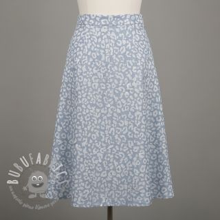 JEANS JACQUARD Animal skin light blue