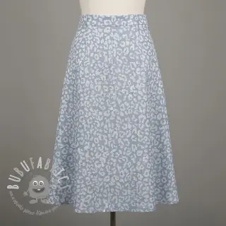 JEANS JACQUARD Animal skin light blue