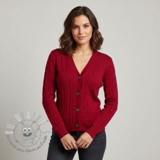 Maglia jacquard Cably dark red
