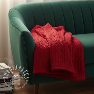 Maglia jacquard Cably dark red