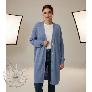 Maglia jacquard Diamond baby blue