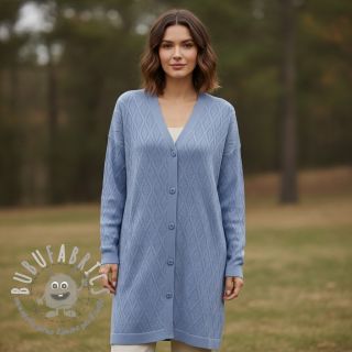 Maglia jacquard Diamond baby blue