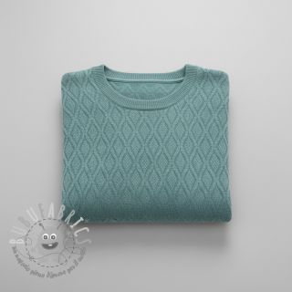Maglia jacquard Diamond ocean blue