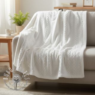 Maglia jacquard Cable white