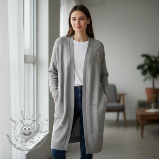 Tessuti per maglioni BIG KNIT DOT grey