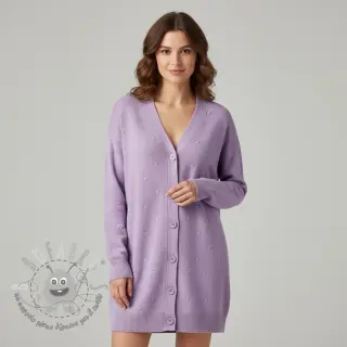 Tessuti per maglioni BIG KNIT DOT violet