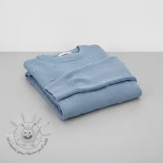 Tessuti per maglioni BIG KNIT DOT blue