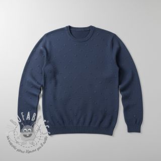 Tessuti per maglioni BIG KNIT DOT navy