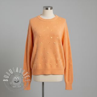 Tessuti per maglioni BIG KNIT DOT peach