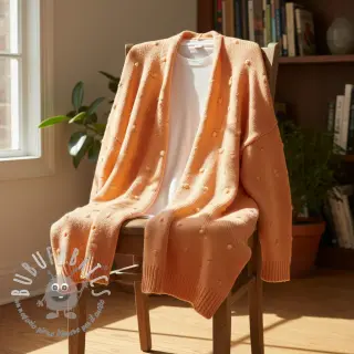 Tessuti per maglioni BIG KNIT DOT peach