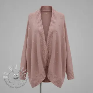 Tessuti per maglioni BIG KNIT DOT old pink