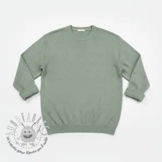 Tessuti per maglioni BIG KNIT DOT old green