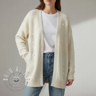 Tessuti per maglioni BIG KNIT DOT off white