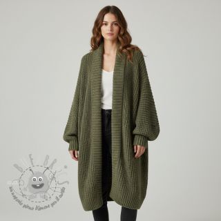 Tessuti per maglioni BIG KNIT camo green