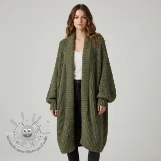 Tessuti per maglioni BIG KNIT camo green