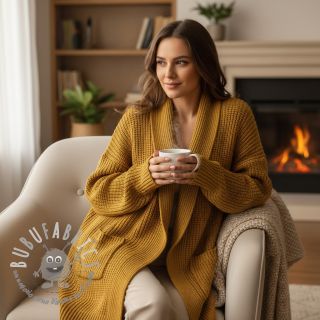 Tessuti per maglioni BIG KNIT mustard