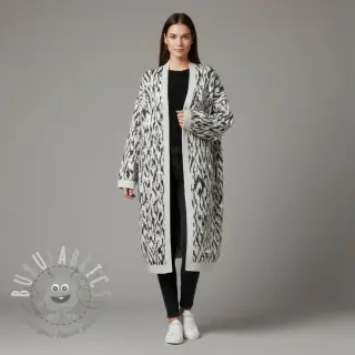 Maglia jacquard Comfy Blurry Ikat grey