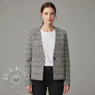 Maglia jacquard Comfilia Zigzag wavy brown