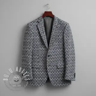 Maglia jacquard Comfilia Zigzag wavy blue