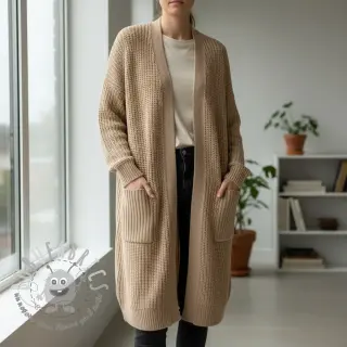 Tessuti per maglioni BIG KNIT beige
