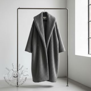 Tessuto per cappotti TEDDY grey