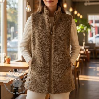 Tessuto per cappotti TEDDY soft taupe