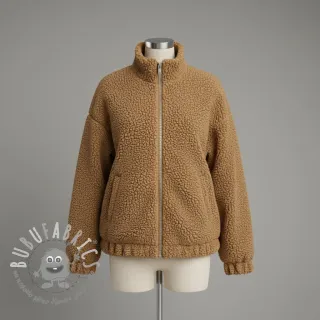 Tessuto per cappotti TEDDY camel